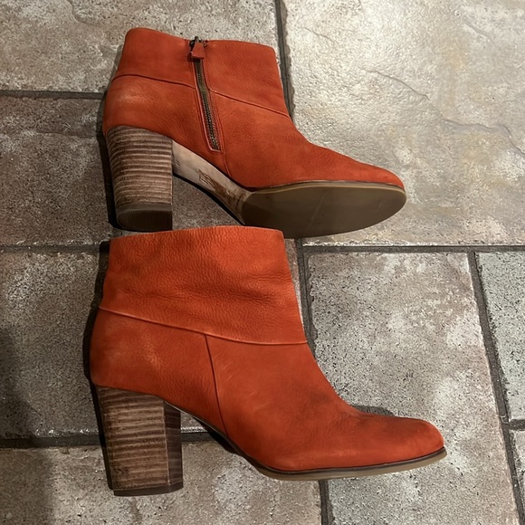 Women's Orange Ankle Boots - Picture 2 of 6